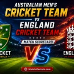 australian men’s cricket team vs england cricket team match scorecard