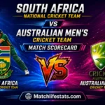 south africa national cricket team vs australian men’s cricket team match scorecard