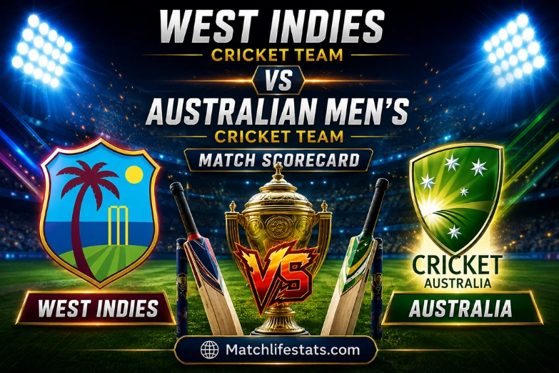 west indies cricket team vs australian men’s cricket team match scorecard
