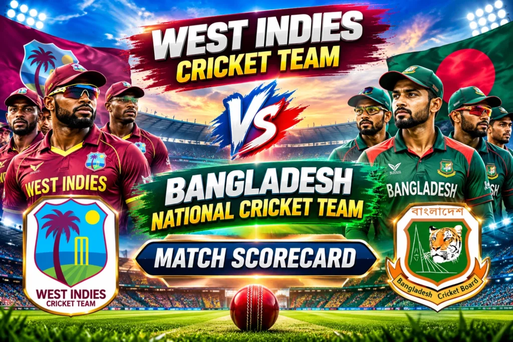 west indies cricket team vs bangladesh national cricket team match scorecard